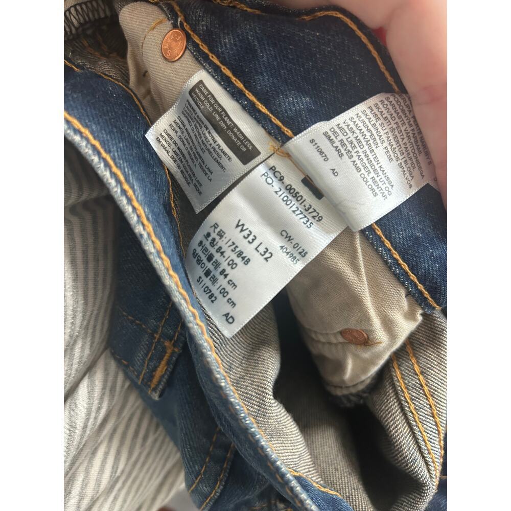 NWT Levi's 501 Original Men's Jeans Dark Wash Straight Leg Denim Levis 33 x 32 - Picture 10 of 10